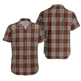 Cunningham Burgundy Dancers Tartan Hawaiian Shirt